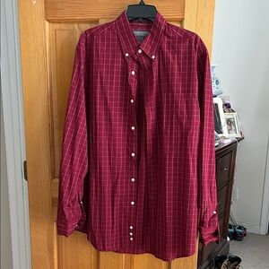 Saddlebred Burgundy Plaid Button Down Shirt
